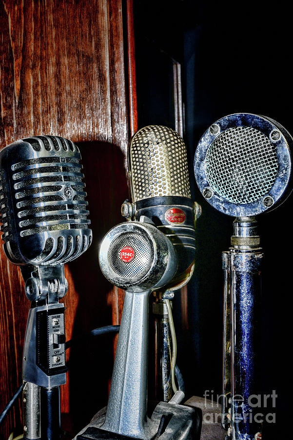 Vintage Microphone Collection Photograph by Paul Ward