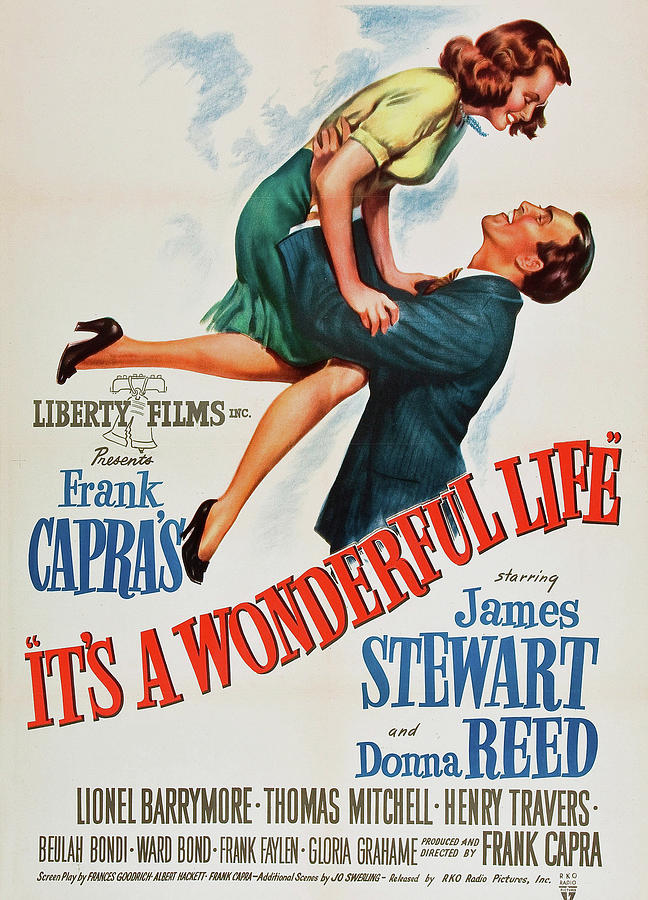 James Stewart Mixed Media - Vintage Movie Poster - Its a Wonderful Life 1946 by Mountain Dreams