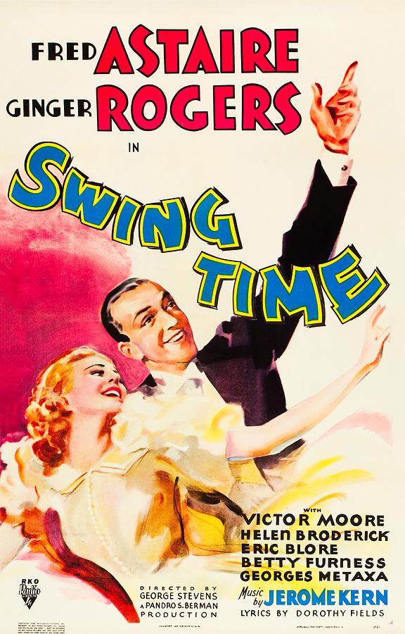 Vintage Movie Poster - Swing Time 1936 Mixed Media by Mountain Dreams