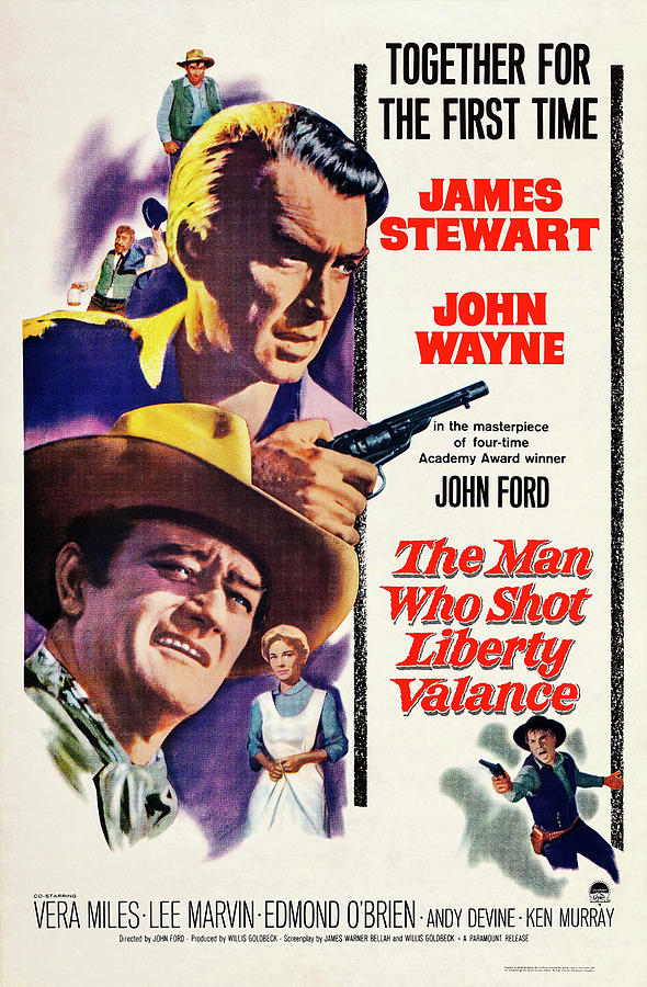 Vintage Movie Poster - The Man Who Shot Liberty Valance 1962 Mixed Media by Mountain Dreams