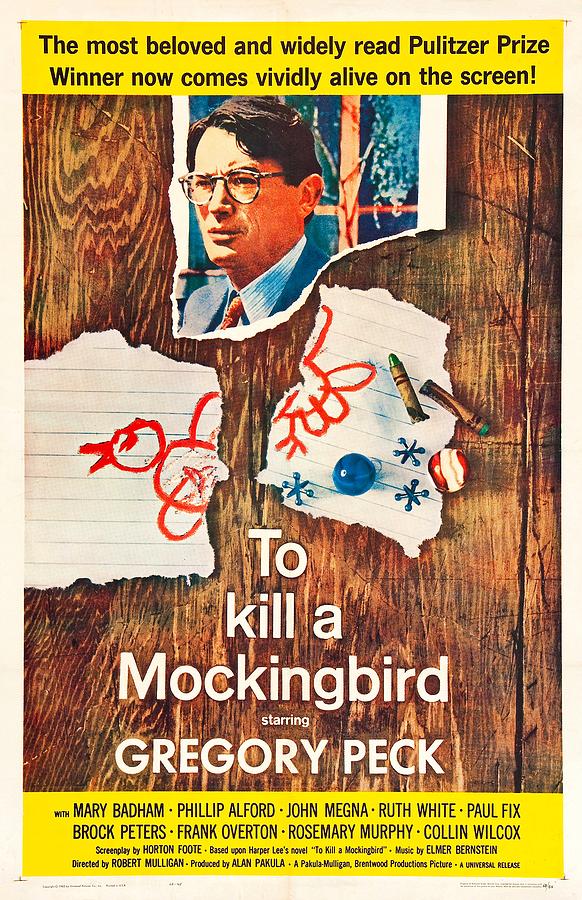 Gregory Peck Mixed Media - Vintage Movie Poster - To Kill a Mockingbird 1962 by Universal Pictures