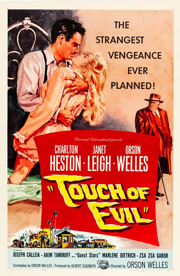 Charlton Heston Mixed Media - Vintage Movie Poster - Touch of Evil 1958 by Mountain Dreams