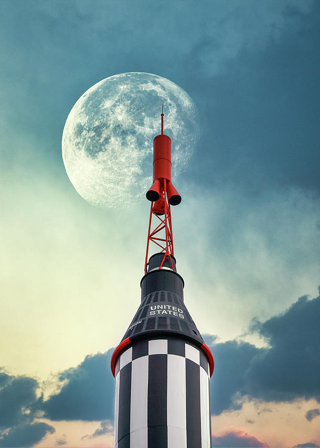 Inspirational Photograph - Vintage MR7 Mercury Redstone rocket by Bob Orsillo