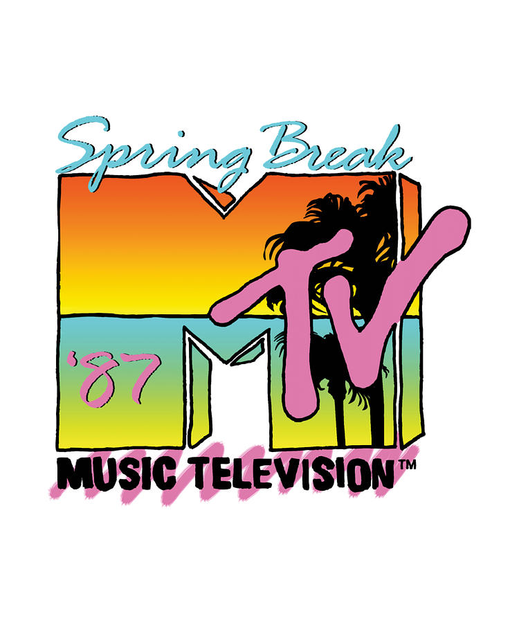 Vintage MTV Logo Spring Break 87 Digital Art by Notorious Artist | Fine ...