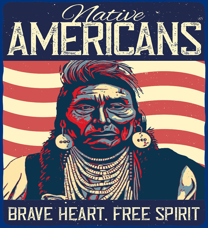 vintage Native American Chief Digital Art by Amine Pop | Pixels