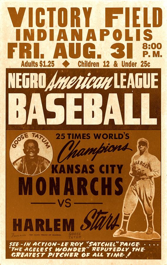 Vintage Negro American League Baseball - Sepia Mixed Media