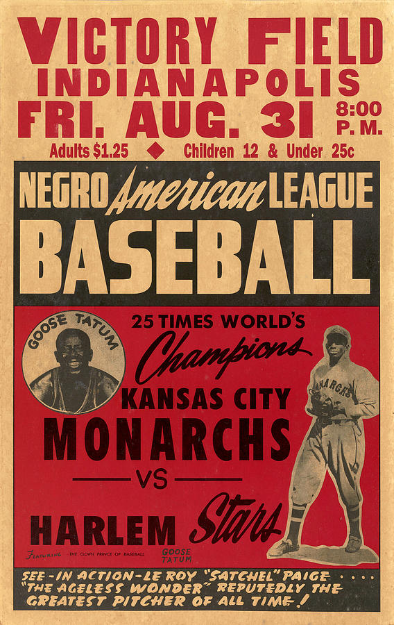 Vintage Negro American League Baseball Painting