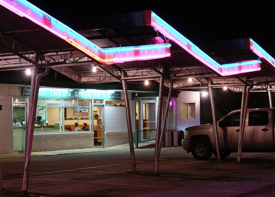 Vintage Neon Drive-In 022220 Photograph by Rospotte Photography