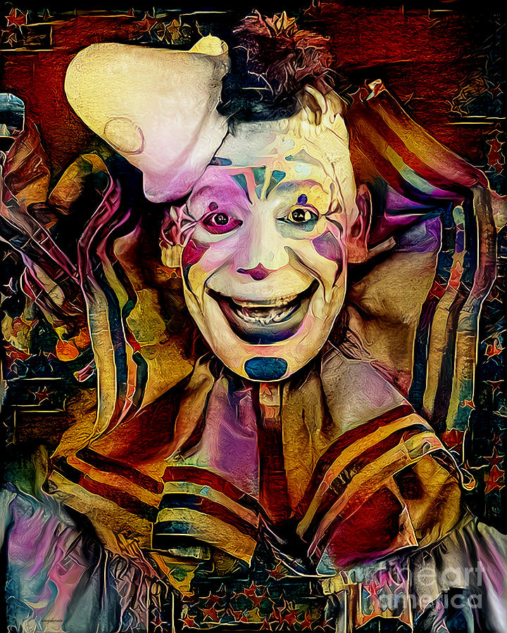 Vintage Nostalgic Circus Clown 20210914 Photograph by Wingsdomain Art and Photography