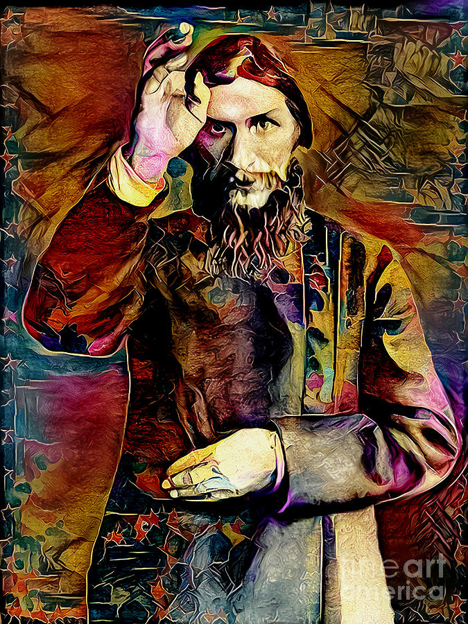 Vintage Nostalgic Russian Mystic Faith Healer Grigori Rasputin 20210914 v2 Photograph by Wingsdomain Art and Photography