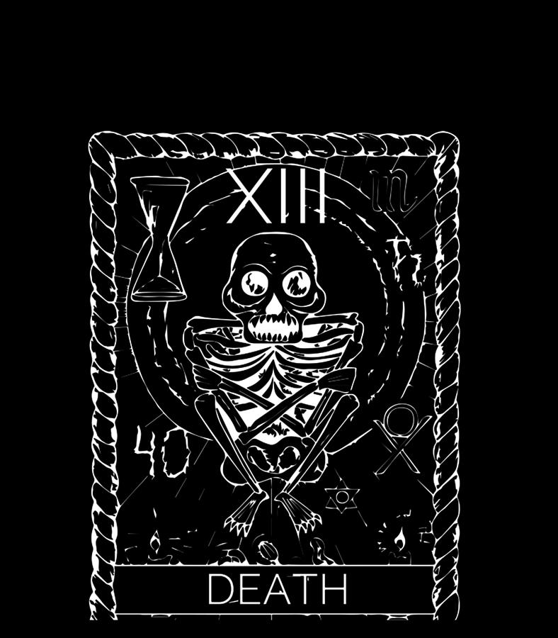 Vintage Occult Death Tarot Card Satanic Witchcraft Design Digital Art ...