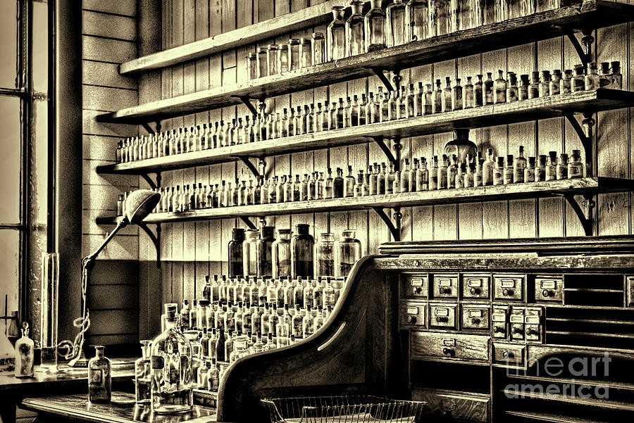 Pharmacy - The medicine shelf Photograph by Paul Ward - Fine Art America