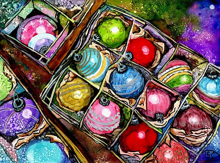 Vintage Ornaments Painting by Tammy Crawford