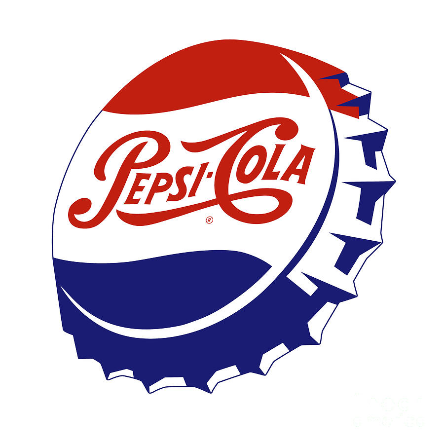 Vintage Pepsi Cola Bottle Caps 06_white Bgr Digital Art