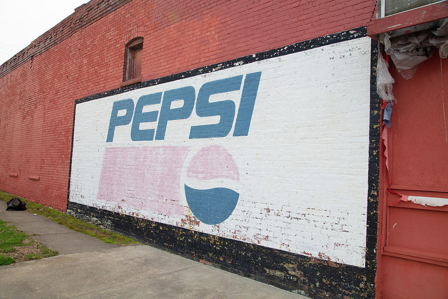 Vintage Pepsi mural advertisement on Historic Route 66 in Galena Kansas Photograph by Eldon McGraw