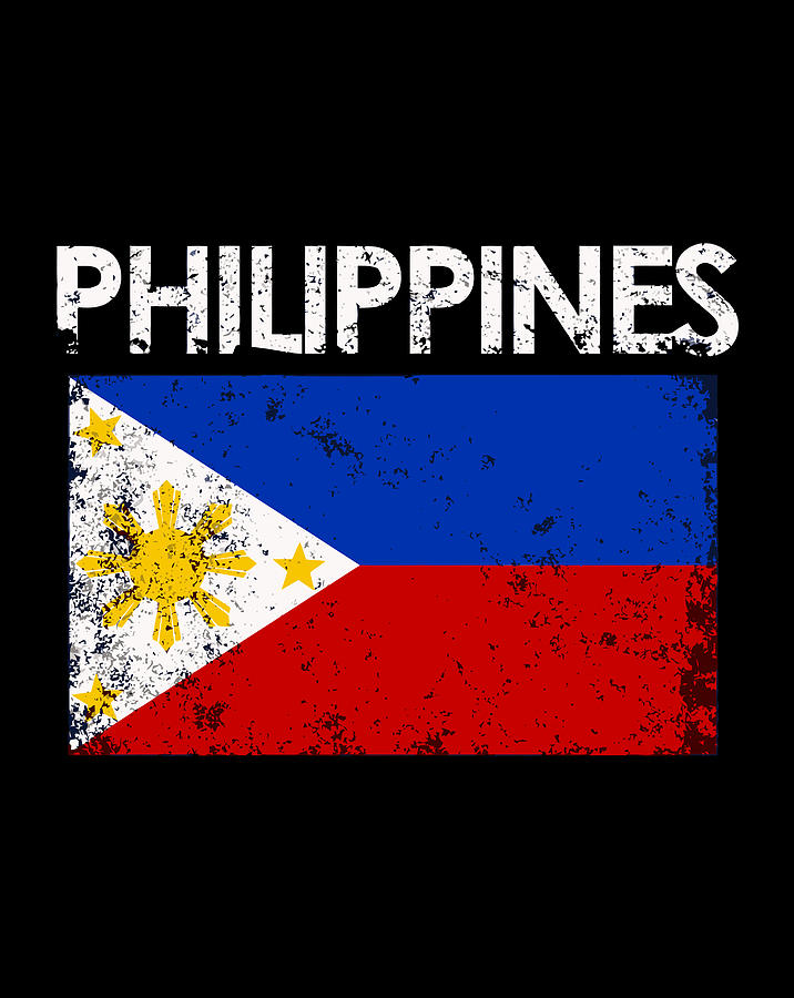 Vintage Philippines Filipino Flag Pride Gift Drawing by Lucy Wilk