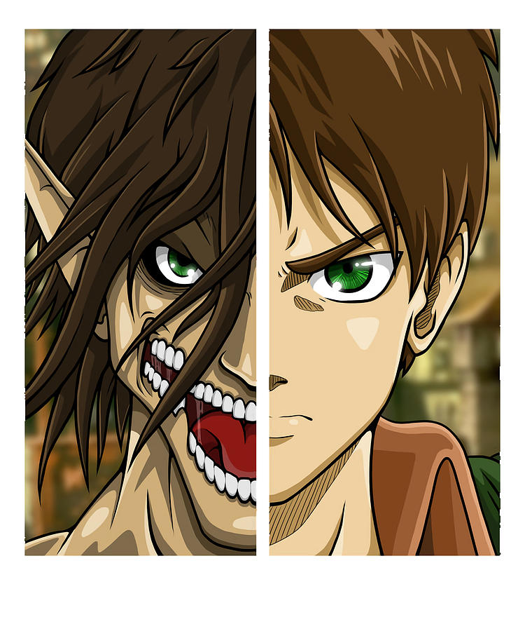 Attack On Titan Vintage Eren Anime Drawing by Anime Art - Pixels