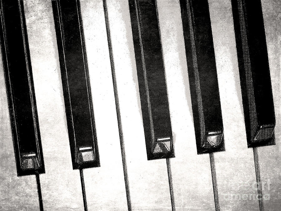 Vintage Piano Keys Digital Art by Phil Perkins