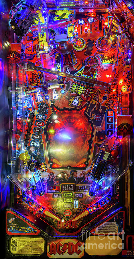 Vintage Photograph - Vintage pinball machine by Delphimages Photo Creations