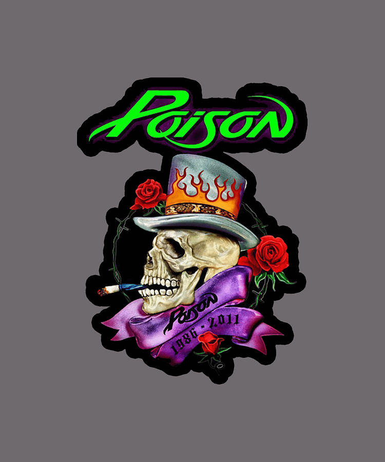 vintage Poison band art cool Painting by Paul Nathan | Fine Art America