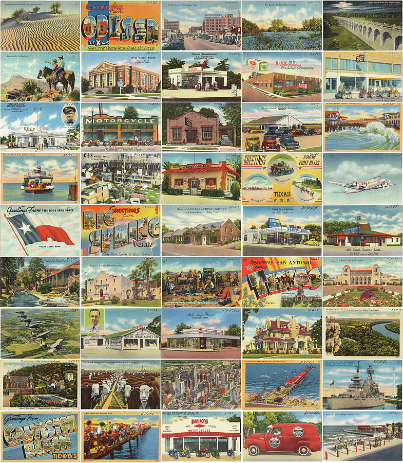 Vintage Postcard Poster Digital Art by Gary Grayson