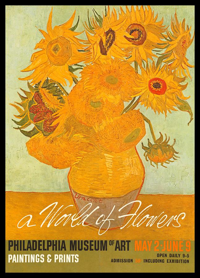 Vintage Mixed Media - Vintage Poster - A World Of Flowers by David Hinds