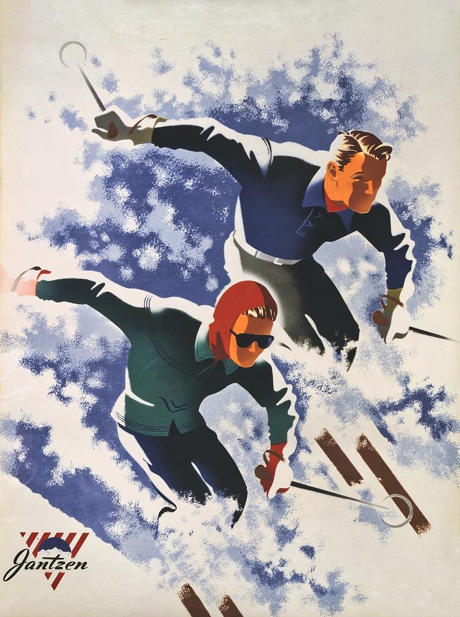 Jantzen Drawing - Vintage Poster - Jantzen 1947 by Joseph Binder
