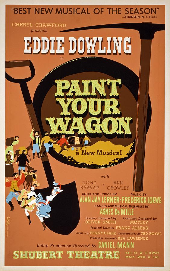Vintage Poster Paint Your Wagon 1951 Mixed Media by Mountain Dreams
