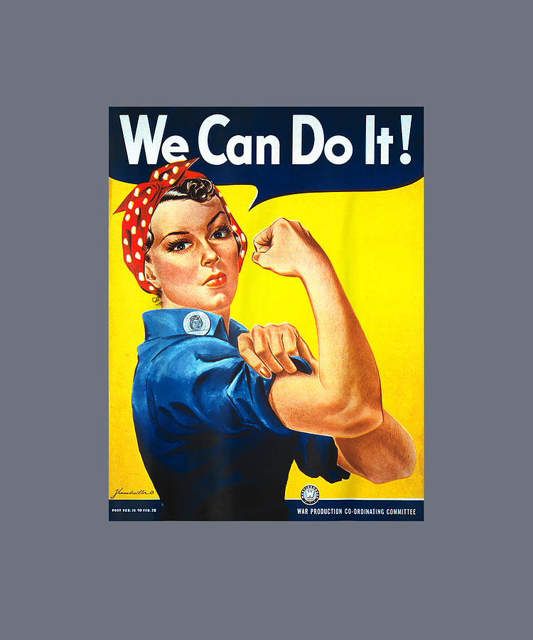 Vintage Poster - Rosie The Riveter Retro Drawing by Alicia Cosper