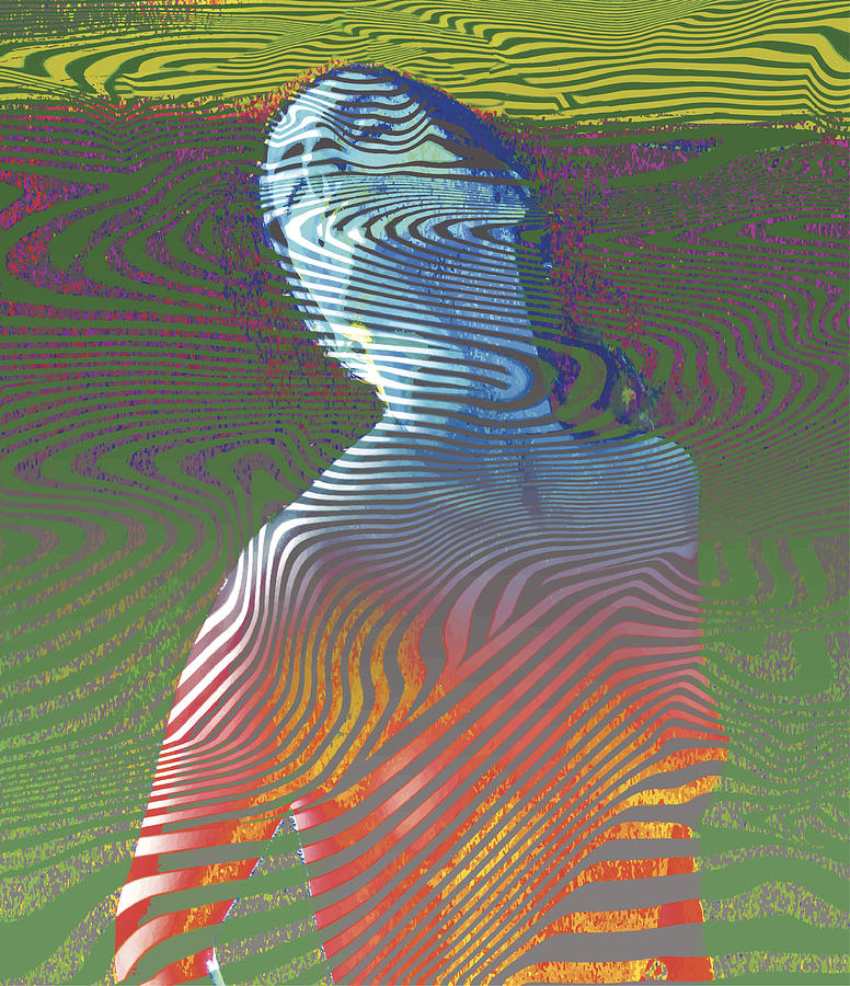 Vintage Psychedelic Woman Drawing by GeorgePeters