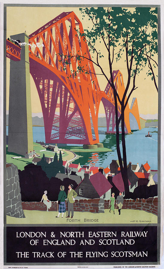 Vintage Railway Poster Drawing by Travel Poster