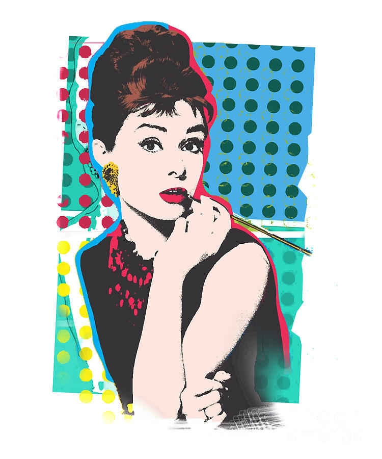 Vintage Retro Audrey Hepburn Movies Film Photograp Drawing by Artwork ...