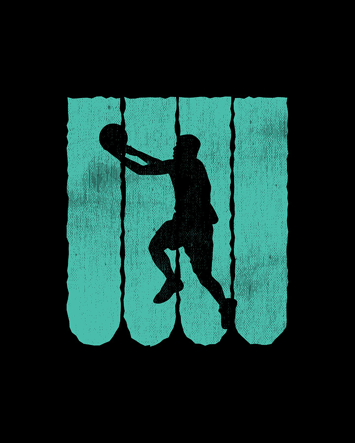 Vintage Retro Basketball Lay Up Dunk Apparel Gift Digital Art by Justus Ratzke Fine Art America