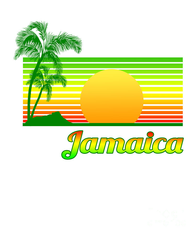 Vintage Retro Jamaica Caribbean Beach Sunset Digital Art by MacDonald ...