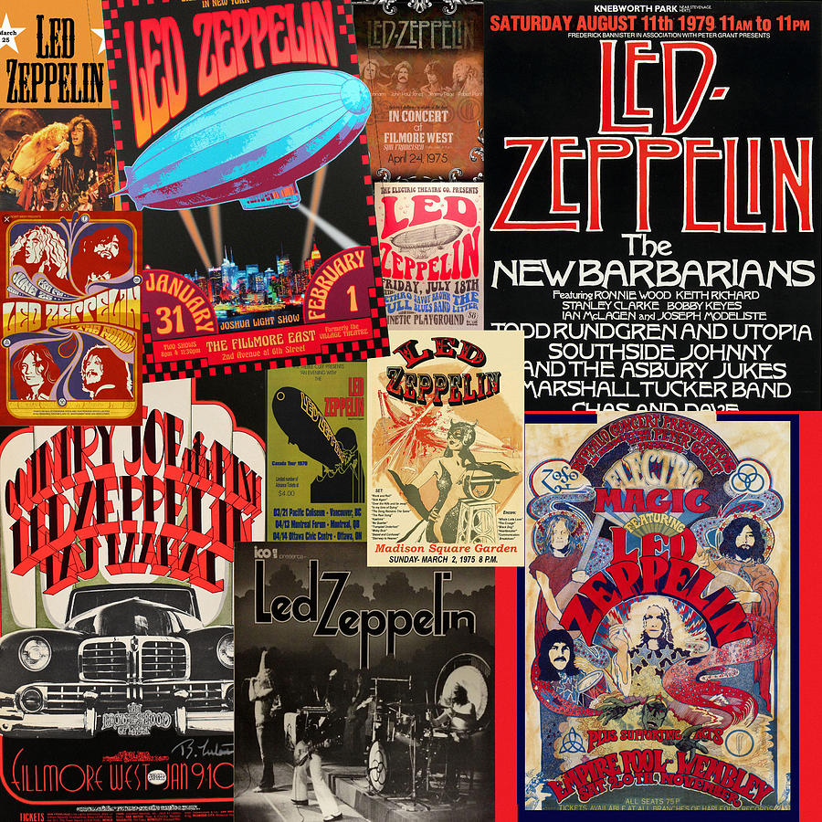 Vintage Rock Concert Posters 5 by Andrew Fare Vintage Rock Concert Posters 5 by Andrew Fare