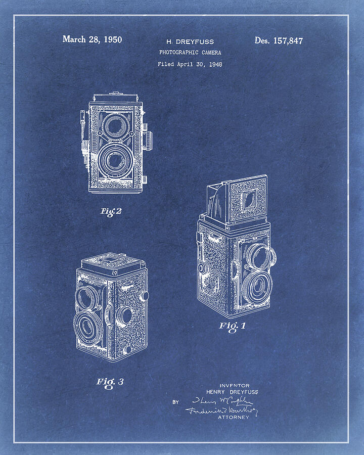 Vintage Rollei Camera Patent Blueprint Digital Art by Dale Kincaid Vintage Rollei Camera Patent Blueprint Digital Art by Dale Kincaid
