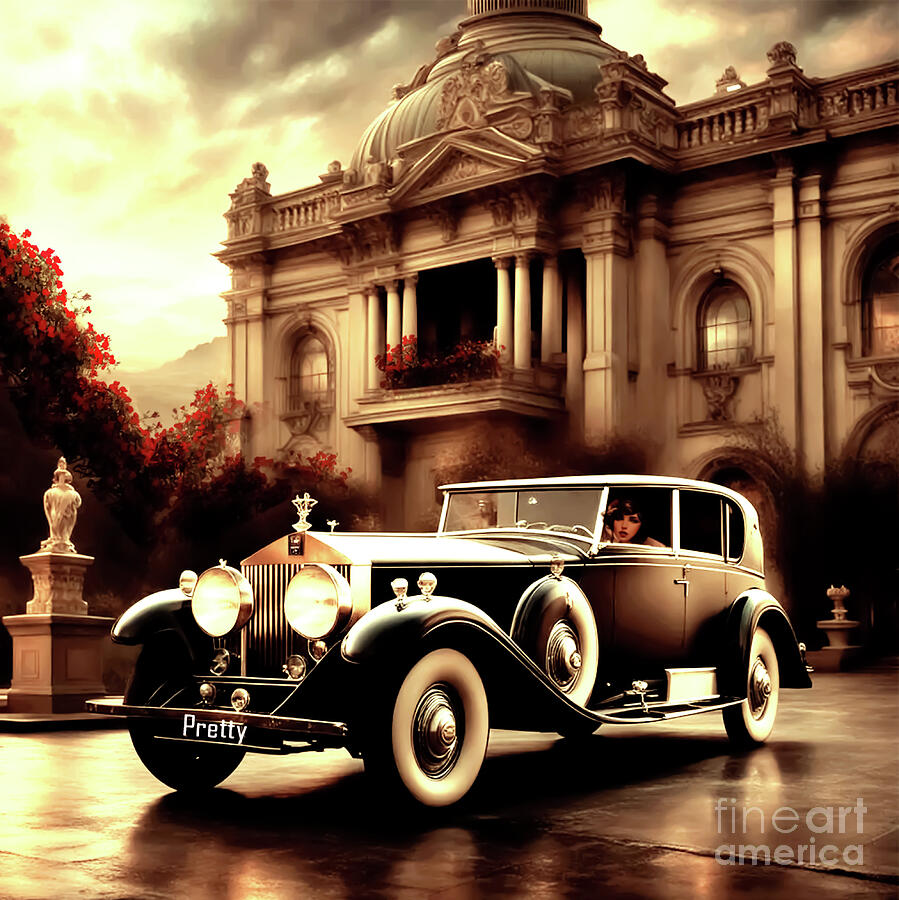 Transportation Digital Art - Vintage Rolls Royce by Eddie Eastwood