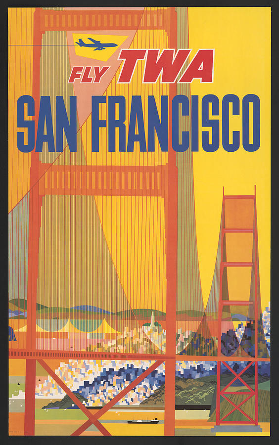 Vintage San Francisco Travel Poster Mixed Media by David Hinds - Fine ...