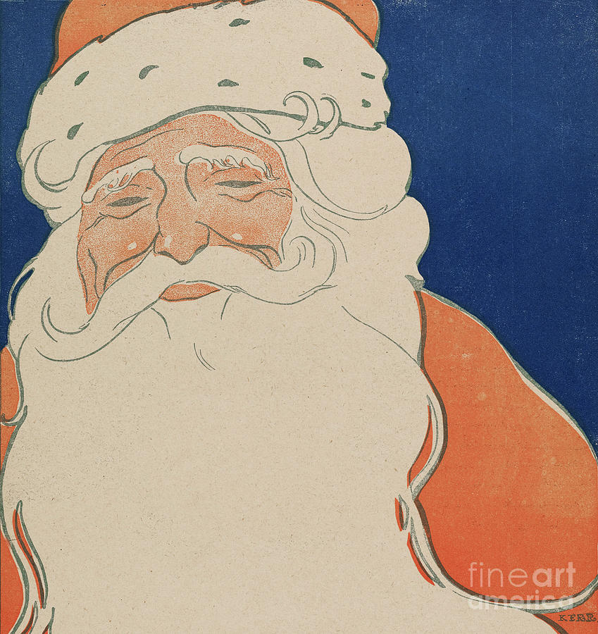 Vintage Santa Claus Drawing by Diane Hocker - Fine Art America