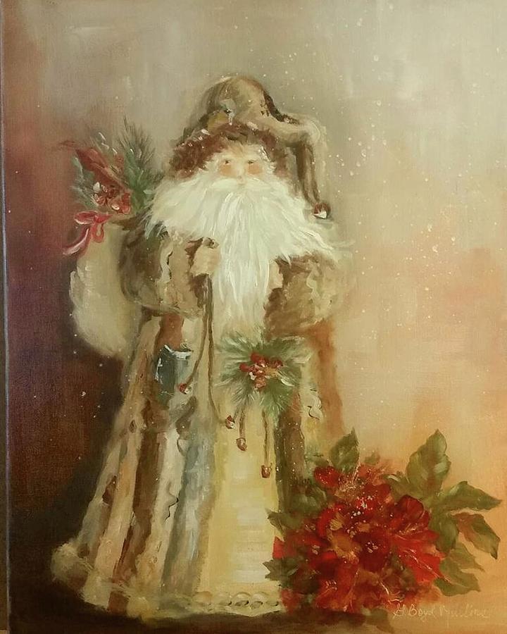 classic santa painting
