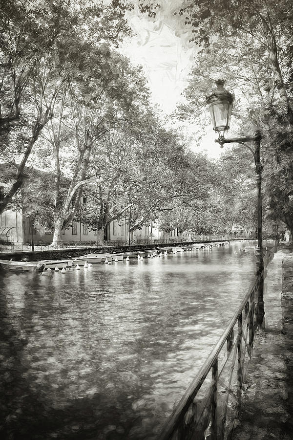 Vintage Scenes of Canal du Vasse Annecy France  Photograph by Carol Japp