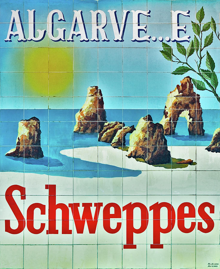 Vintage Photograph - Vintage Schweppes Algarve Mosaic - Retouched by Angelo DeVal