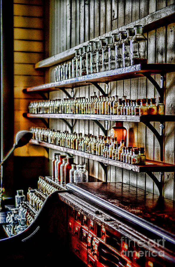 Pharmacy - The medicine shelf Photograph by Paul Ward - Fine Art America