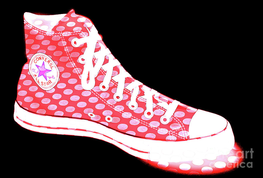 Vintage Shoe Polka Dots All Star Converse Photograph by Edward Fielding