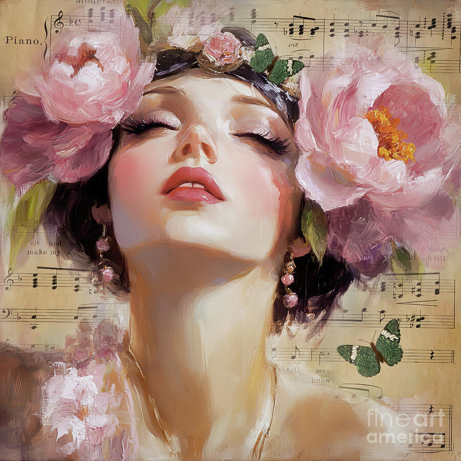Vintage Showgirl Rosie Painting by Tina LeCour Vintage Showgirl Rosie Painting by Tina LeCour