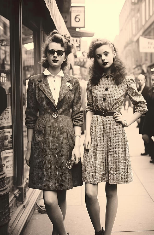 Portrait Photograph - Vintage Sisters  by My Head Cinema