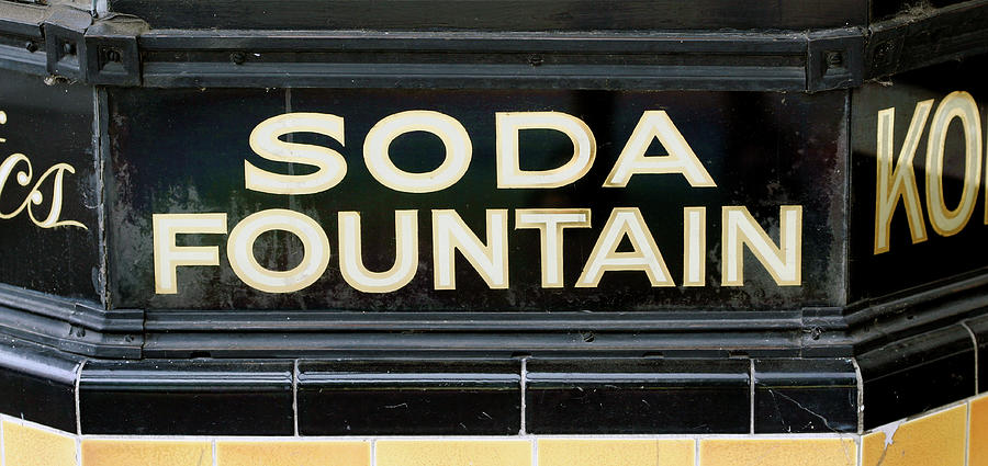 Vintage Soda Fountain Sign Photograph by Marilyn Hunt