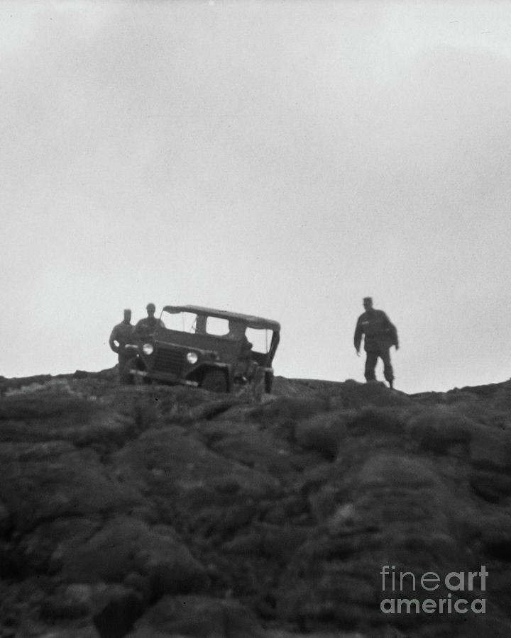 Vintage Soldiers Jeep Photograph by Edward Fielding