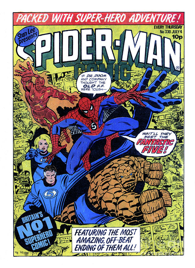 Vintage Spider-Man Comic Cover Art from Britain 1979 Photograph by Stuart  Monk - Fine Art America