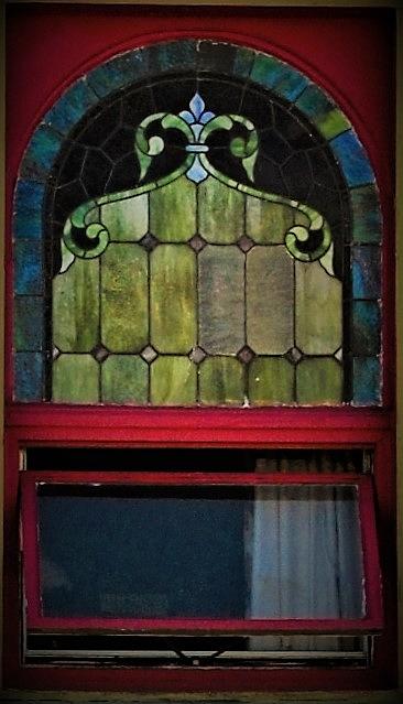 Vintage Stained Glass Windowred Photograph By Elizabeth Pennington 